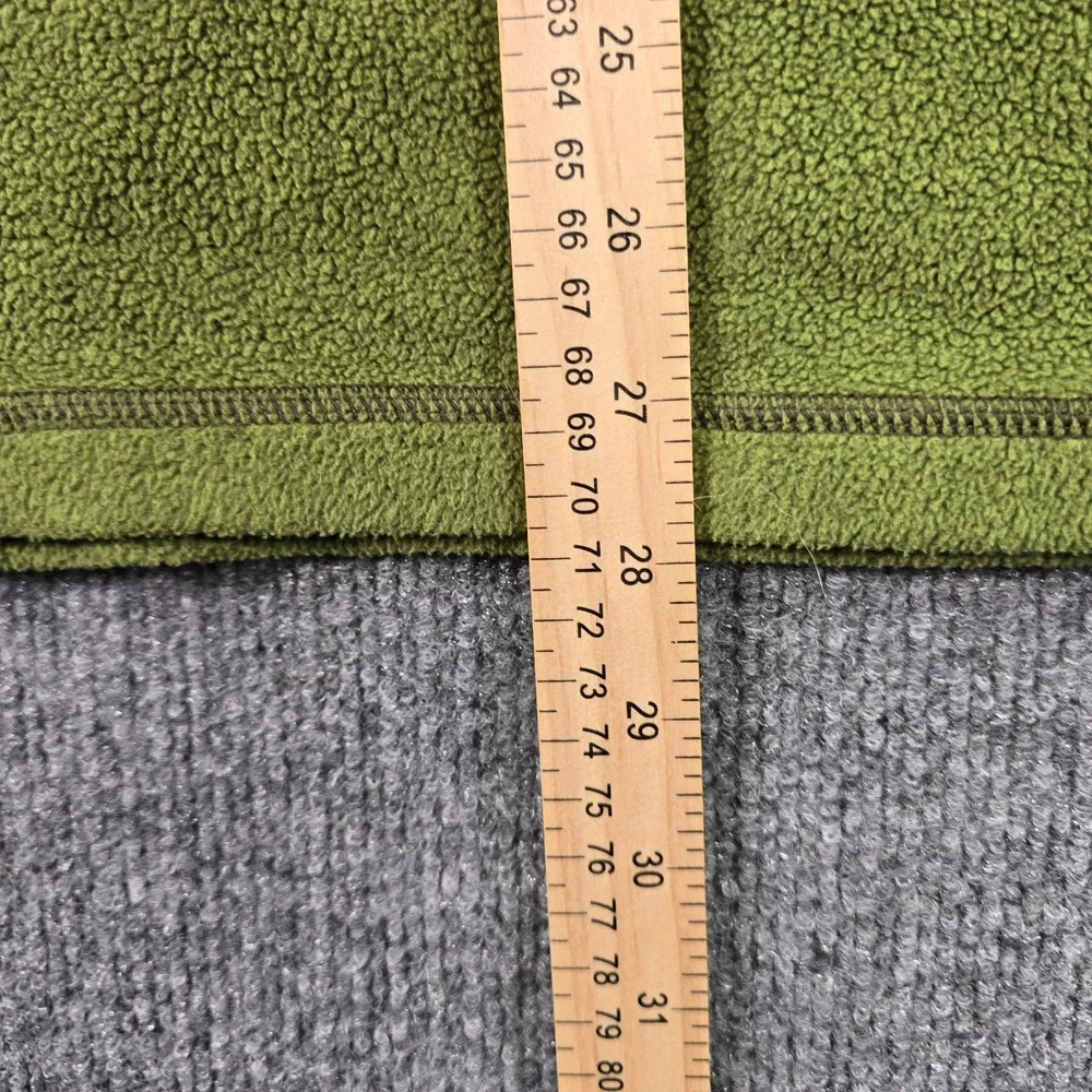 The North Face Cap Rock 1/4 Zip Pullover Men Large Green Textured Fleece Sweater